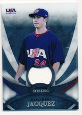 RICARDO JACQUEZ 2010 BOWMAN STERLING #USAR-11 JERSEY PATCH USA BASEBALL MINT