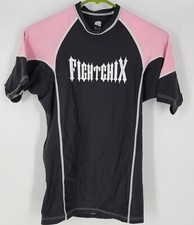 Fight Chix Pink/Black RASH GUARD Moisture Wicking Women Size Small Top Shirt