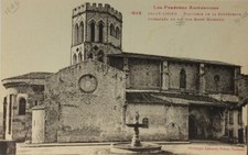 CPA SAINT LIZIER ARIÈGE 09 ENSEMBLE CATHÉDRALE CONSACRÉE EN 1117