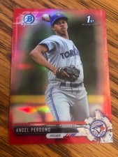 2017 Bowman Chrome Prospects Mini Red Refractor /10 Angel Perdomo BCP20