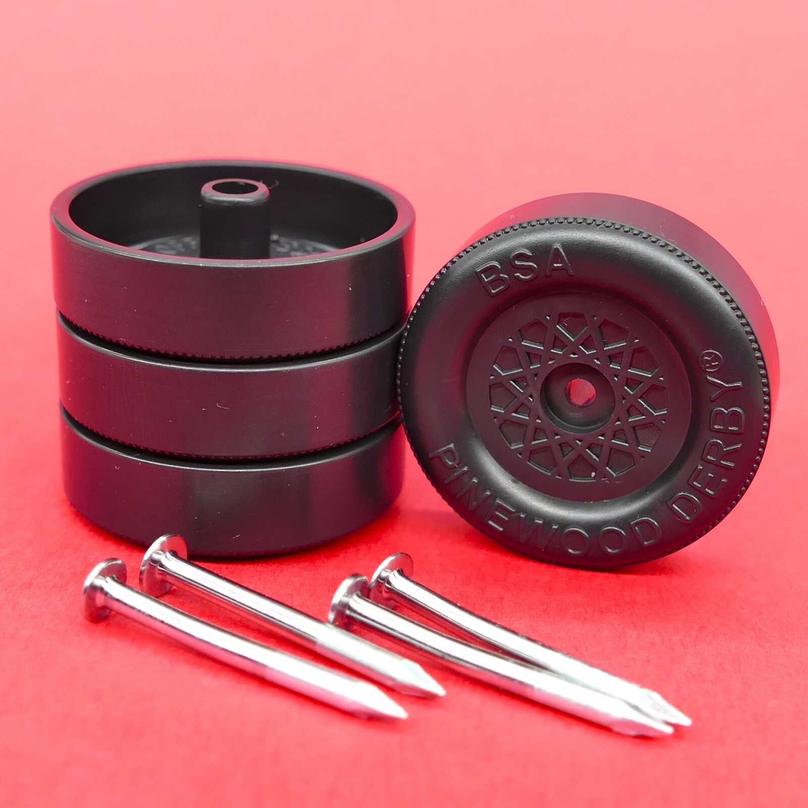 Pinewood Derby Wheels Axles Cant Rail Rider Lathe Tread Hubs I Edge