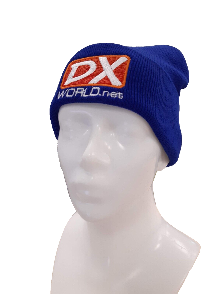DX World net logo Winter HAT for Ham Radio Operators UK