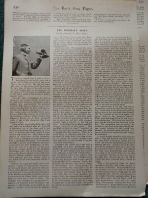 Kvc16 Ephemera 1898 Artikel Die Geschichte des Buschmanns lt Colonel mit Hill James 