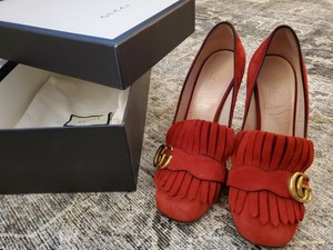 red gucci marmont shoes