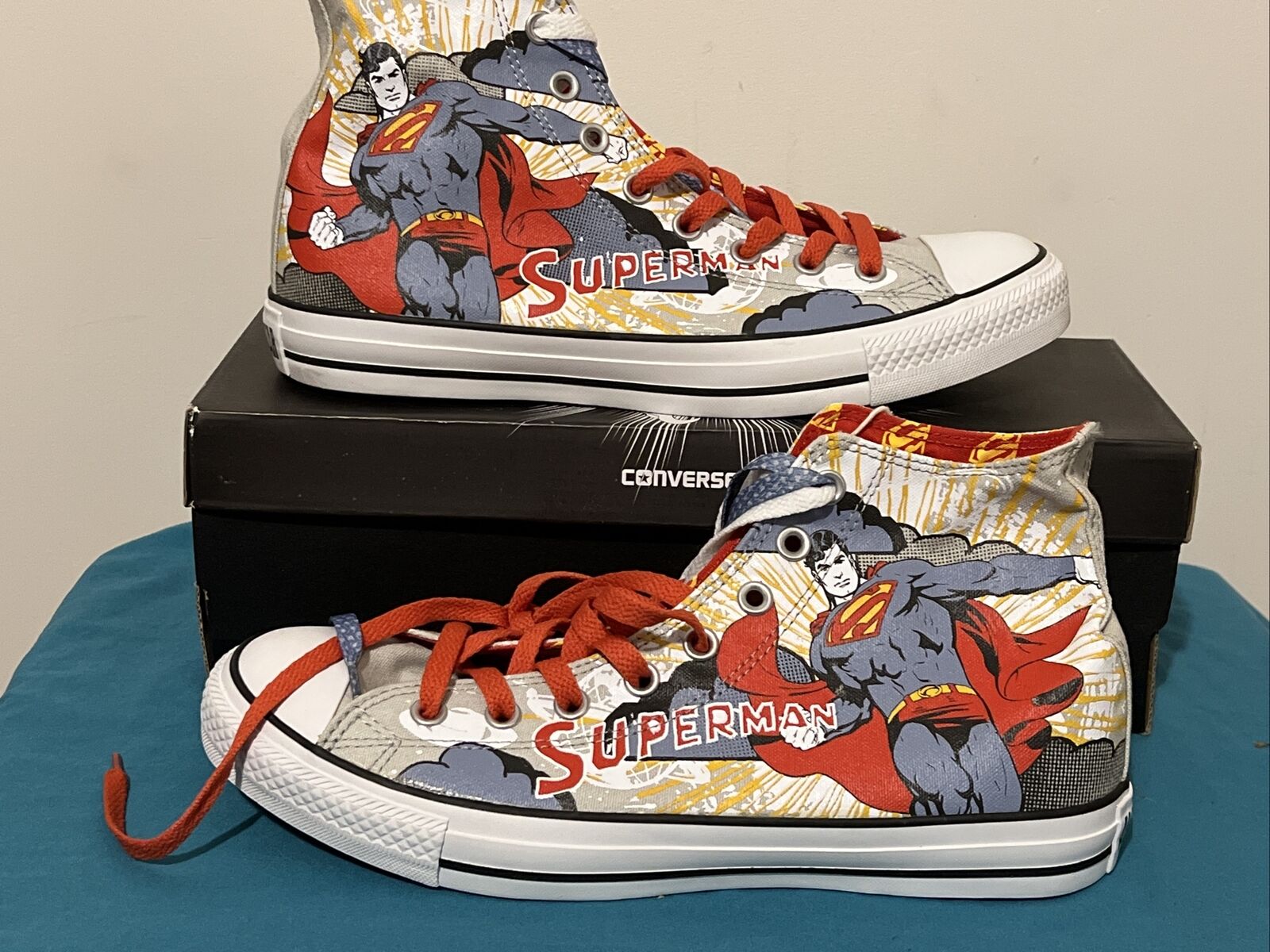 Warehouse Minimize Political Converse All Star Chuck Taylor DC Comics Superman Sneakers Shoes 8.5 / 10.5  NEW | eBay