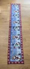Christmas Festive Snowman Table Runner - Winter Decor, Lined Heavy Weight Fabric