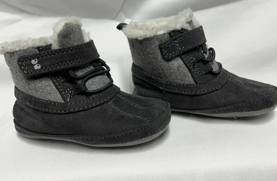 Mini botas Stride Rite Surprize Dean para bebé niño - gris carbón - Foto 3 de 4