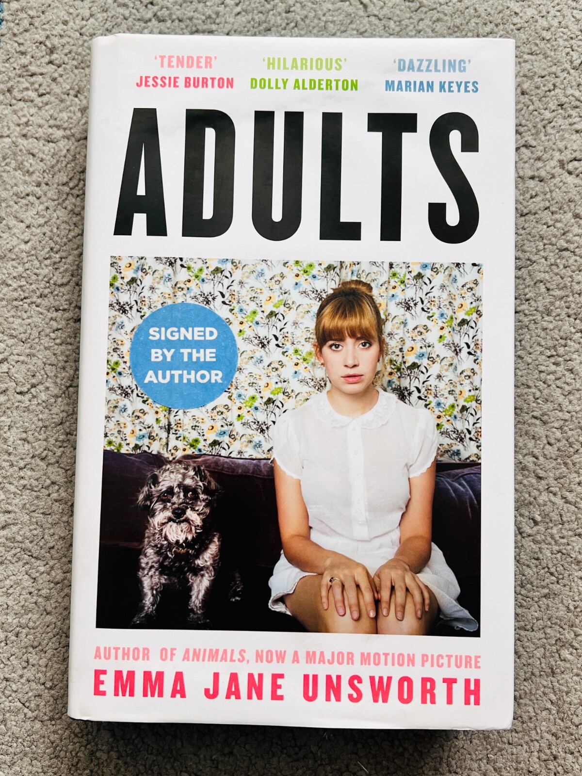 ADULTS by EMMA JANE UNSWORTH - signed by the author (SB4176)