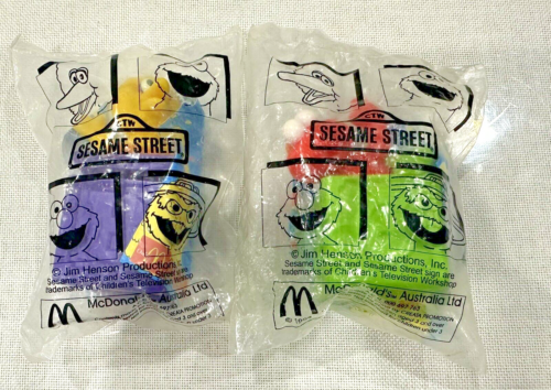 McDonald's Happy Meal Toys 1998 Vintage Sesame Street Set of 2 (Big Bird & Elmo) - Picture 1 of 2