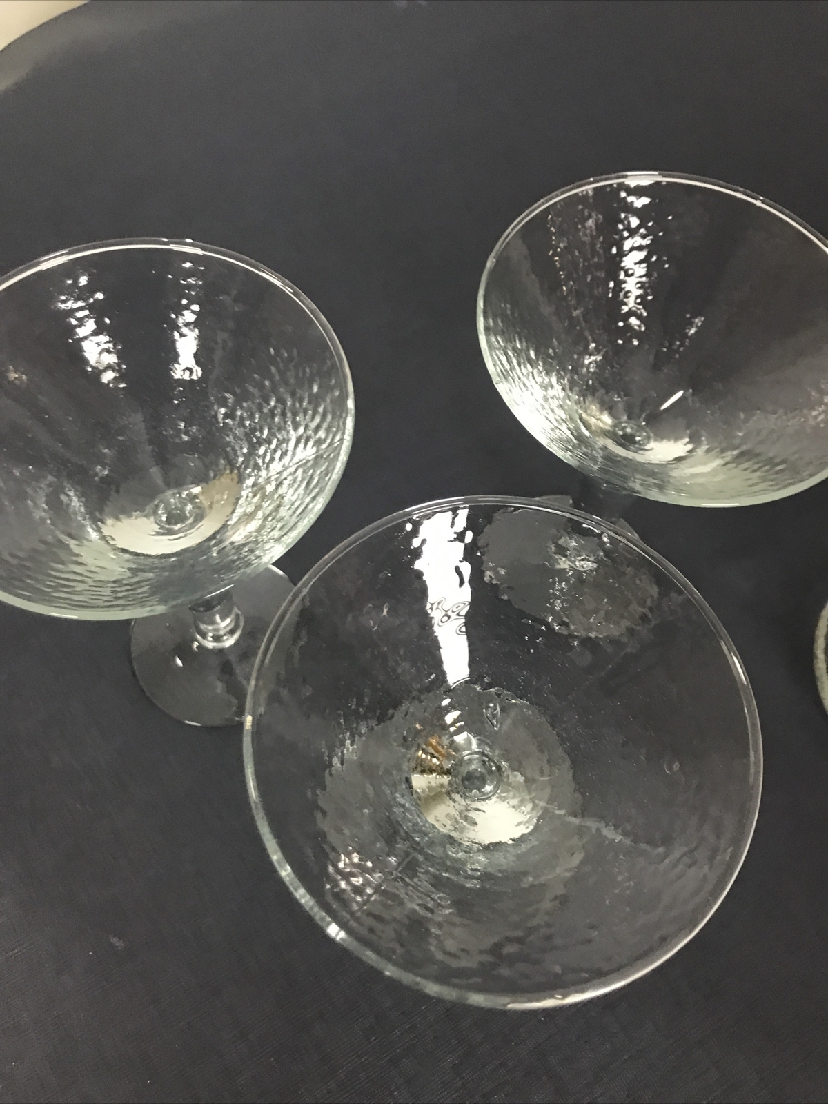 Vintage Martini Glass and Pitcher Set Hand Blown MCM Barware Nick and Nora 5pc