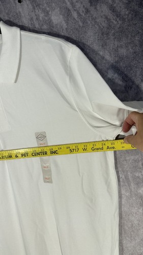 st johns bay White Polo Men’s XLT New Tags Cotton Stretch Blend - Picture 5 of 10