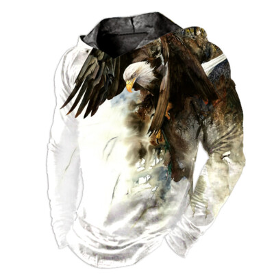 Men's Lightweight Hoodie - Novelty Graphic Pullover Sweatshirt, Soft Polyester, Drawstring Hood