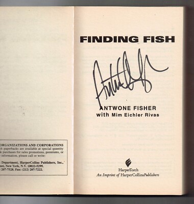 Finding Fish by Mim E. Rivas and Antwone Q. Fisher Signed Autographed PB Book