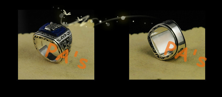 Vampire Diaries Jeremy ring Real lapis Stone 925 Silve Gift Unique