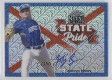 2021 Leaf Metal Draft State Pride Blue Mojo 5/10 Maddux Bruns #SP-MB1 Auto 0j81