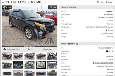 Wash Reservoir Fits 11-15 EXPLORER 4546636
