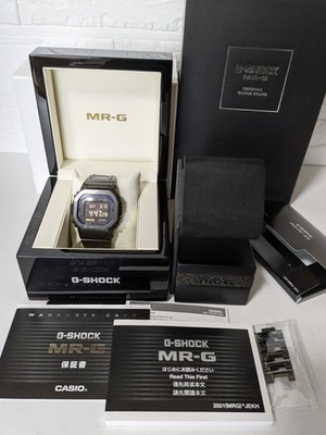 CASIO G-SHOCK MR-G MRG-B5000BA-1JR Titanium Solar Radio Box Papers Links Stand