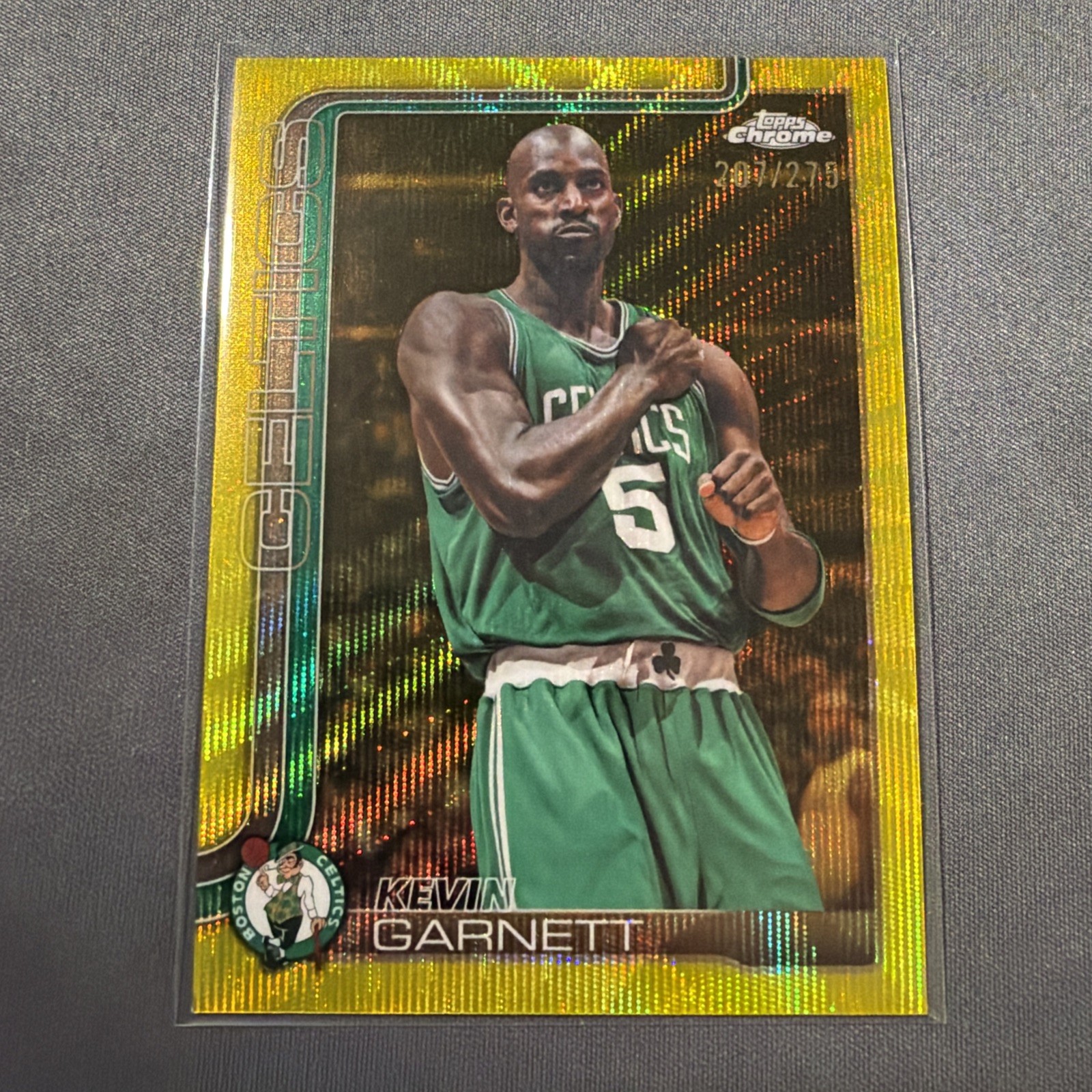 2026 Topps Chrome Update Kevin Garnett Yellow Wave /275
