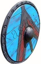24 Inches Medieval Viking Round Shield Wooden Shield Fully Functional Shield