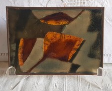 Bild Emailmalerei auf Kupferplatte, 18,5 x 14,5 cm, 1970er Jahre