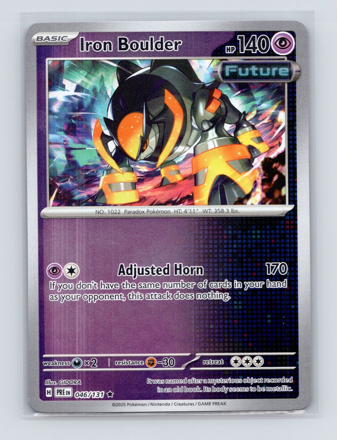 Pokémon TCG Iron Boulder 046/131 SV: Prismatic Evolutions Reverse Holo NM