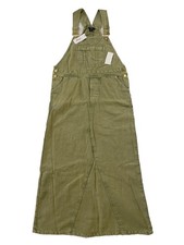 New Women Nasty Gal Overall Dress Suspender Dungaree Dress Denim Khaki size 6