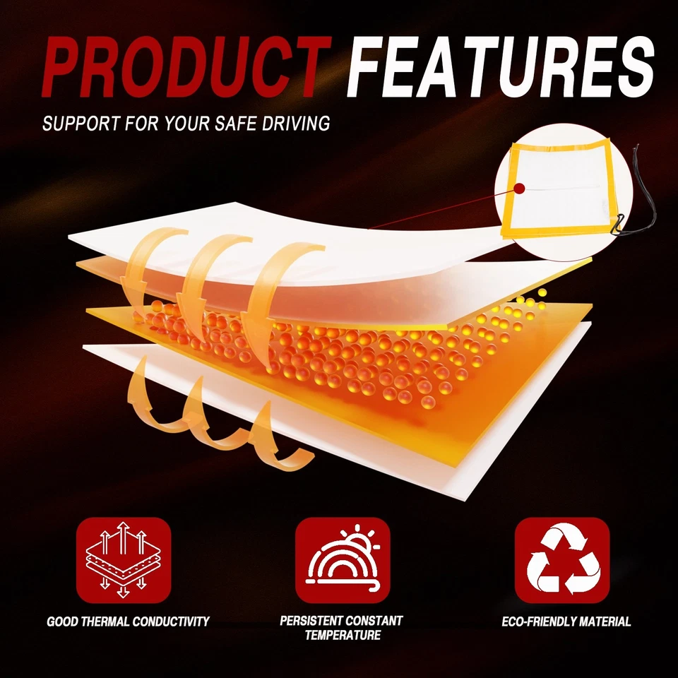 Universal Heated Seat Element Pad Kit Heater Power Warmer 628-040 - Image 3 of 4