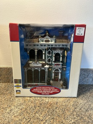 RARE LEMAX ESSEX STREET FACADE  HERITAGE FURNITURE STORE  LIGHTED VILLAGE- NICE