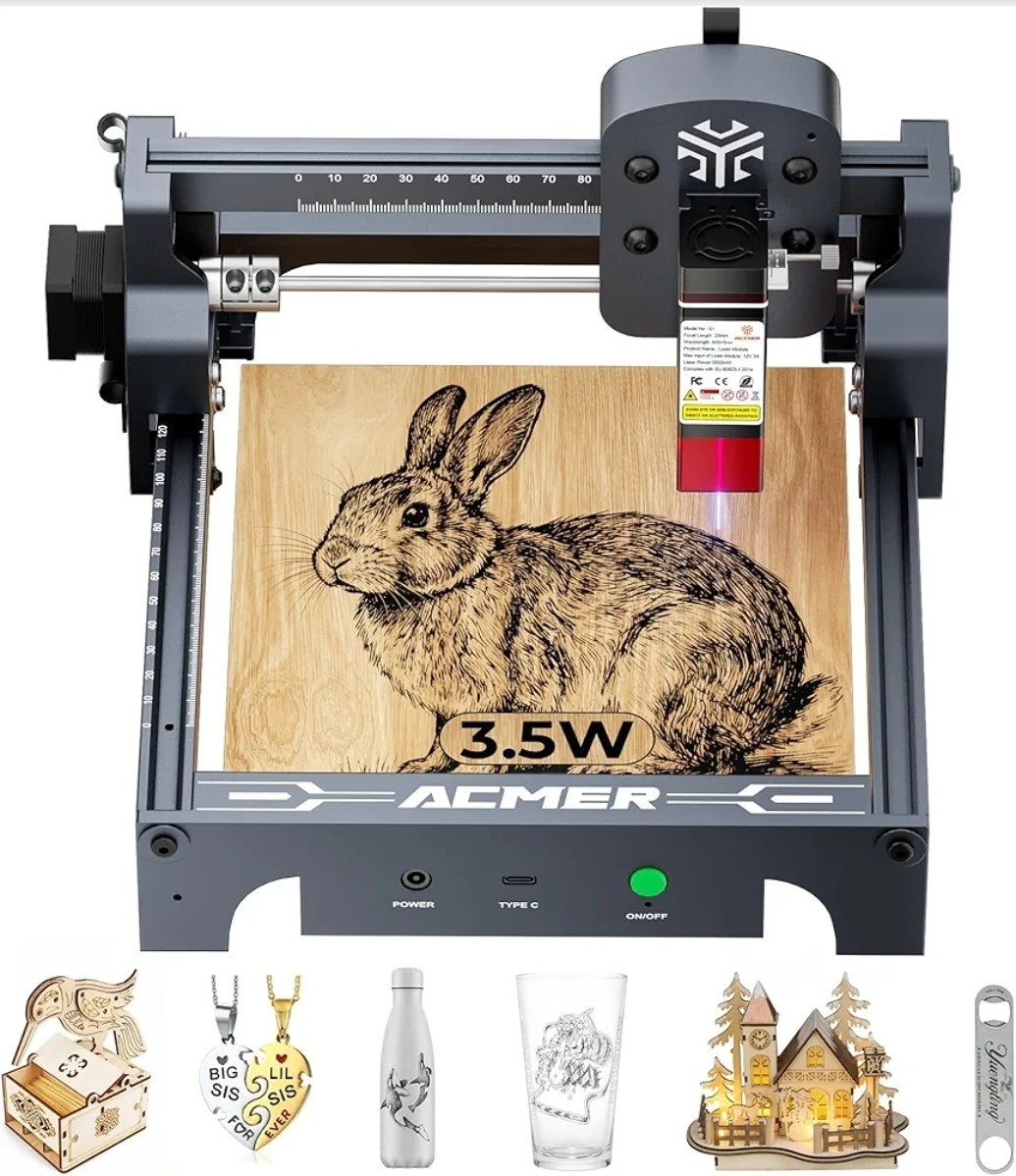 Laser Engraver Machine 3500mW High Precision CNC Engraving Laser Cutter DIY Tool