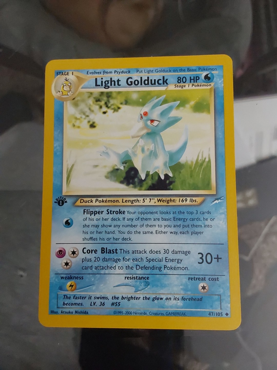 Pokemon Card Light Golduck 47/105 Neo Destiny 1st Edition