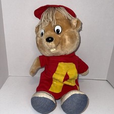 1983 Alvin The Chipmunks: Alvin Talking Pullstring 18" Plush WORKS