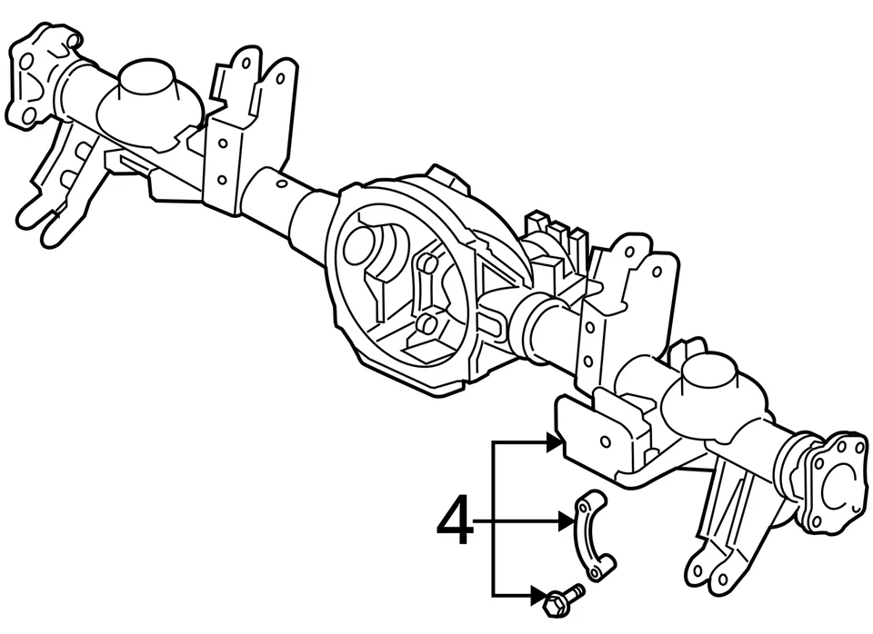 Jeep Grand Cherokee Commander 2005-2010 carcasa eje trasero 5142347ae - nuevo OEM Foto 4 de 4