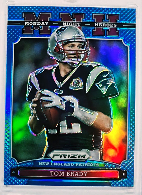 2013 Panini Prizm Blue Tom Brady Monday Night Heroes #22 Patriots Goat