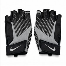 NIKE Men's Core Lock Training Gloves 2.0 Size M Black Gray Weight Lifting