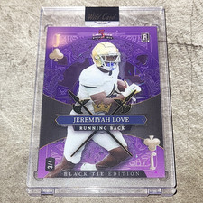 Jeremiyah Love /4 Short Print RC! Black Tie Edition Jack Of Clubs Purple Pandora