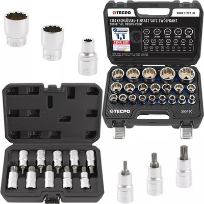 TECPO STECKSCHLÜSSEL-SATZ 1/2 INNEN VIELZAHN M4-M18 + STECKSCHLÜSSEL-SET 8-36mm
