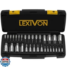 LEXIVON Master HEX Bit Socket Set, Premium S2 Alloy Steel | Compl