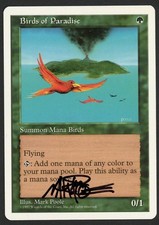 ***Birds of Paradise Signed** MTG 5th Edition Magic Mark Poole Kid Icarus