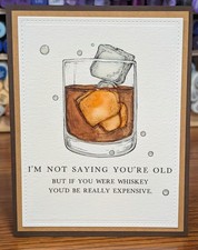 Whiskey Funny Masculine Birthday card kit Made With Some Stampin Up