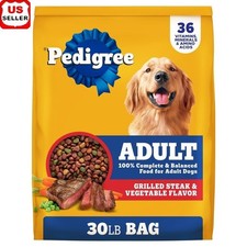 Complete Nutrition Adult Dry Dog Food 30lbs Steak Vegetable Healthy Digestion US