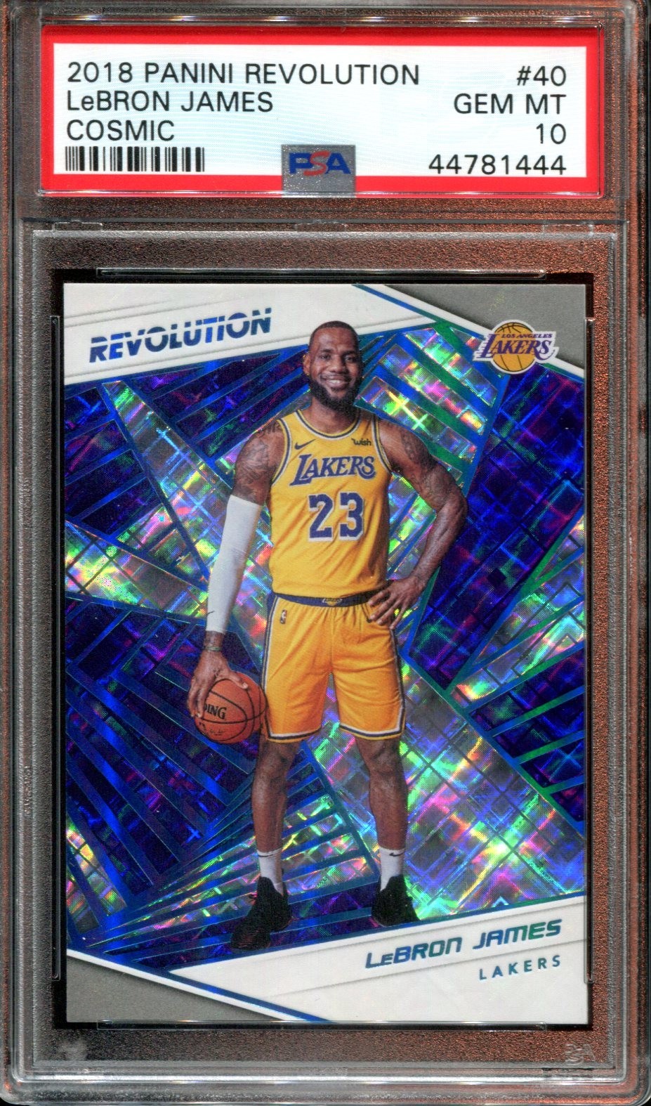 2018-19 Revolution Cosmic #40 LeBron James card /100 PSA 10