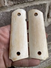 1911 Colt Vintage Bone Old Grips Smooth 45 38 Super Government Commander Aged