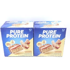 READ! 2X Pure Protein Caramel Churro Bars 12 Count 20g Protein Gluten Free Low S