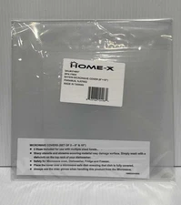 HOME-X FLAT MICROWAVE COVER/SPLATTER GUARD SET OF 2 1-8” & 1-10” CLEAR PLASTIC