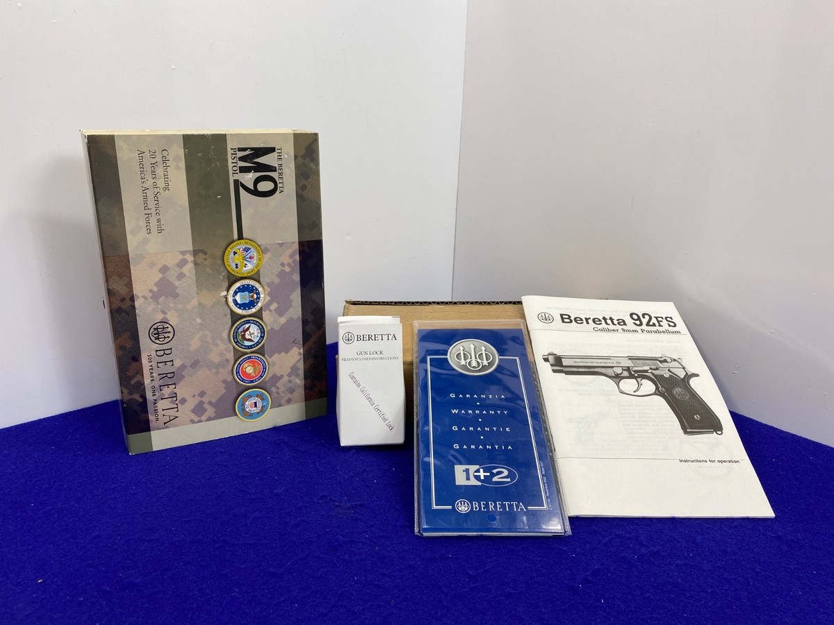 Beretta M9 20th Anniversary Box Set w/ Manual, Lock