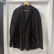 Vintage Land s End wide-wale brown 100 cotton corduroy blazer size 42 Regular