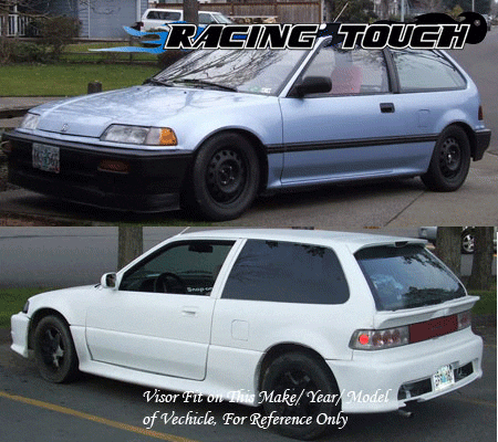 Window Visor Rain Guard For Honda Civic 1988 1989 1990 1991 88-91 Hatchback - Bild 7 von 7