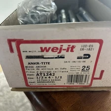 🔥Wej-it Ankr-TITE Wedge Anchor 1/2 x 4-1/2" AT1242 (25ct) 🔥 BRAND NEW
