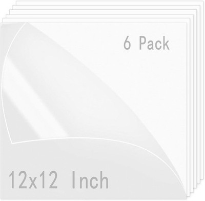 6 Pa White Acrylic Sheets - 12 x 12 Inch 1/8 Thi Cast