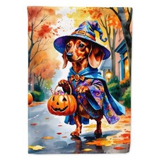 Carolines Treasures DAC8356CHF 40 x 28 in. Red Dachshund Halloween Trick or T...